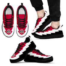 Load image into Gallery viewer, Funny Style Ohio State Buckeyes Sneakers Jagged Saws Creative Draw