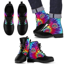 Load image into Gallery viewer, Tie Dying Awesome Background Rainbow Ohio State Buckeyes Boots