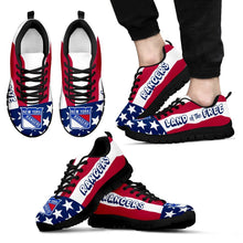 Load image into Gallery viewer, Proud Of American Flag Three Line New York Rangers Sneakers