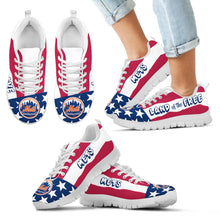 Load image into Gallery viewer, Proud Of American Flag Three Line New York Mets Sneakers