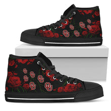 Load image into Gallery viewer, Lovely Rose Thorn Incredible Oklahoma Sooners High Top Shoes