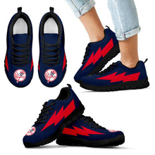 Load image into Gallery viewer, Funny New York Yankees Sneakers Thunder Lightning Amazing Logo