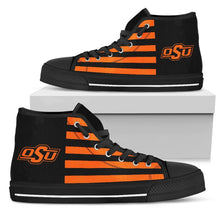 Load image into Gallery viewer, American Flag Oklahoma State Cowboys High Top Shoes