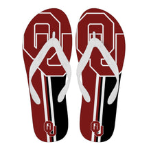 Load image into Gallery viewer, Great Oklahoma Sooners Fan Gift Two Main Colors Flip Flops