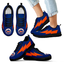 Load image into Gallery viewer, Cool Style New York Mets Sneakers Thunder Lightning Amazing Logo