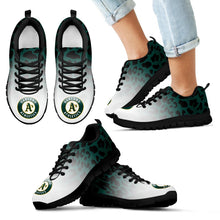 Load image into Gallery viewer, Leopard Pattern Awesome Oakland Athletics Sneakers