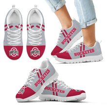 Load image into Gallery viewer, Line Stripe Logo Bottom Ohio State Buckeyes Sneakers