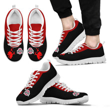 Load image into Gallery viewer, Cute Cupid Angel Background Ohio State Buckeyes Sneakers