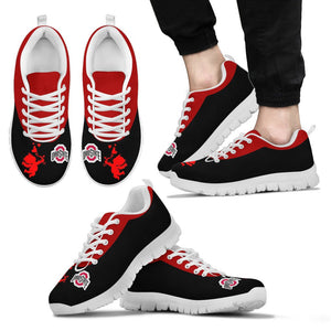 Cute Cupid Angel Background Ohio State Buckeyes Sneakers