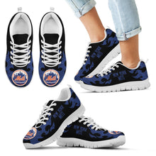 Load image into Gallery viewer, Tribal Flames Pattern New York Mets Sneakers