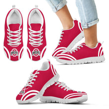 Load image into Gallery viewer, Lovely Curves Stunning Logo Icon Ohio State Buckeyes Sneakers