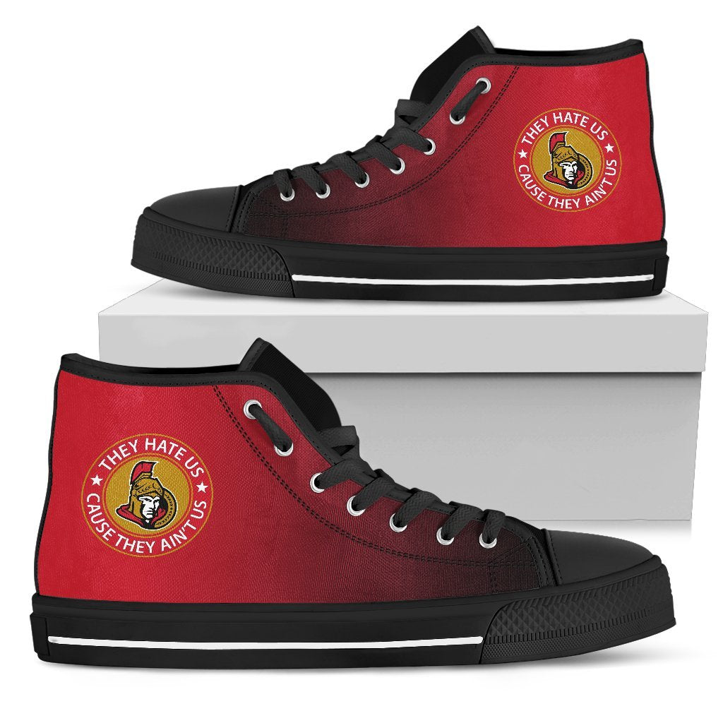 Cool They Hate Us Cause They Ain't Us Ottawa Senators High Top Shoes