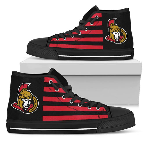 American Flag Ottawa Senators High Top Shoes