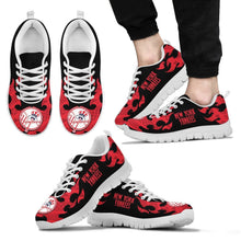 Load image into Gallery viewer, Tribal Flames Pattern New York Yankees Sneakers