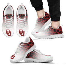 Load image into Gallery viewer, Leopard Pattern Awesome Oklahoma Sooners Sneakers