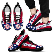 Load image into Gallery viewer, Proud Of American Flag Three Line New York Yankees Sneakers