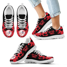 Load image into Gallery viewer, Tribal Flames Pattern New York Yankees Sneakers
