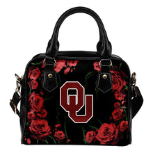 Load image into Gallery viewer, Valentine Rose With Thorns Oklahoma Sooners Shoulder Handbags