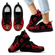 Load image into Gallery viewer, Tribal Flames Pattern Ottawa Senators Sneakers