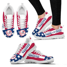 Load image into Gallery viewer, Proud Of American Flag Three Line New York Yankees Sneakers