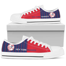 Load image into Gallery viewer, Cool Simple Design Vertical Stripes New York Yankees Low Top Shoes