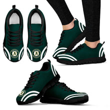 Load image into Gallery viewer, Lovely Curves Stunning Logo Icon Oakland Athletics Sneakers