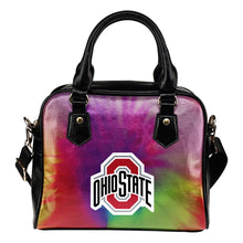 Load image into Gallery viewer, Rainbow Dynamic Mix Colours Gorgeous Ohio State Buckeyes Shoulder Handbags