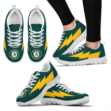 Load image into Gallery viewer, Lovely Style Oakland Athletics Sneakers Thunder Lightning Amazing Logo