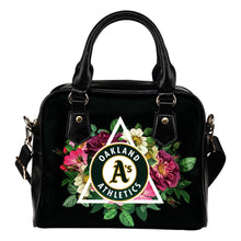 Load image into Gallery viewer, Floral Rose Valentine Logo Oakland Athletics Shoulder Handbags