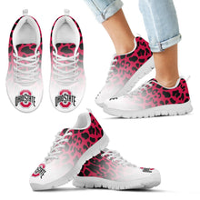 Load image into Gallery viewer, Leopard Pattern Awesome Ohio State Buckeyes Sneakers