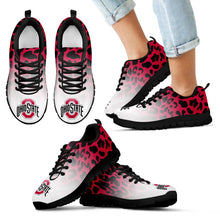 Load image into Gallery viewer, Leopard Pattern Awesome Ohio State Buckeyes Sneakers