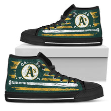 Load image into Gallery viewer, American Flag Vintage Baseball Oakland Athletics High Top Shoes