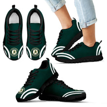 Load image into Gallery viewer, Lovely Curves Stunning Logo Icon Oakland Athletics Sneakers