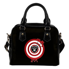 Load image into Gallery viewer, Valentine Sweet Oakland Raiders Dart Couple Love Shoulder Handbags