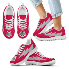 Load image into Gallery viewer, Nice Style Ohio State Buckeyes Sneakers Thunder Lightning Amazing Logo