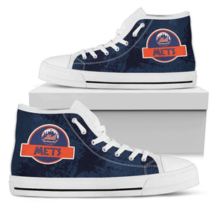 Cute Jurassic Park New York Mets High Top Shoes