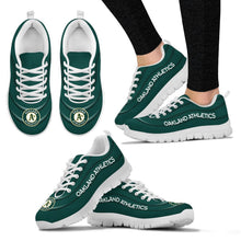 Load image into Gallery viewer, Wave Red Floating Pattern Oakland Athletics Sneakers