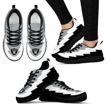 Load image into Gallery viewer, Jagged Saws Creative Draw Oakland Raiders Sneakers