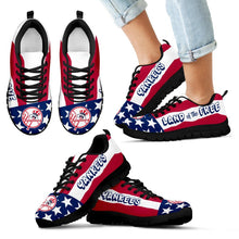Load image into Gallery viewer, Proud Of American Flag Three Line New York Yankees Sneakers