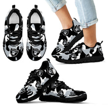 Load image into Gallery viewer, Oakland Raiders Cotton Camouflage Fabric Military Solider Style Sneakers