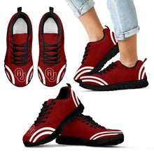 Load image into Gallery viewer, Lovely Curves Stunning Logo Icon Oklahoma Sooners Sneakers