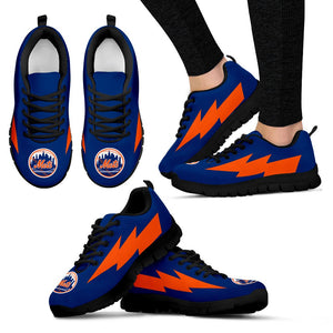 Cool Style New York Mets Sneakers Thunder Lightning Amazing Logo