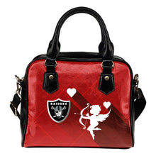 Load image into Gallery viewer, Superior Cupid Love Delightful Oakland Raiders Shoulder Handbags