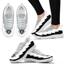 Load image into Gallery viewer, Jagged Saws Creative Draw Oakland Raiders Sneakers