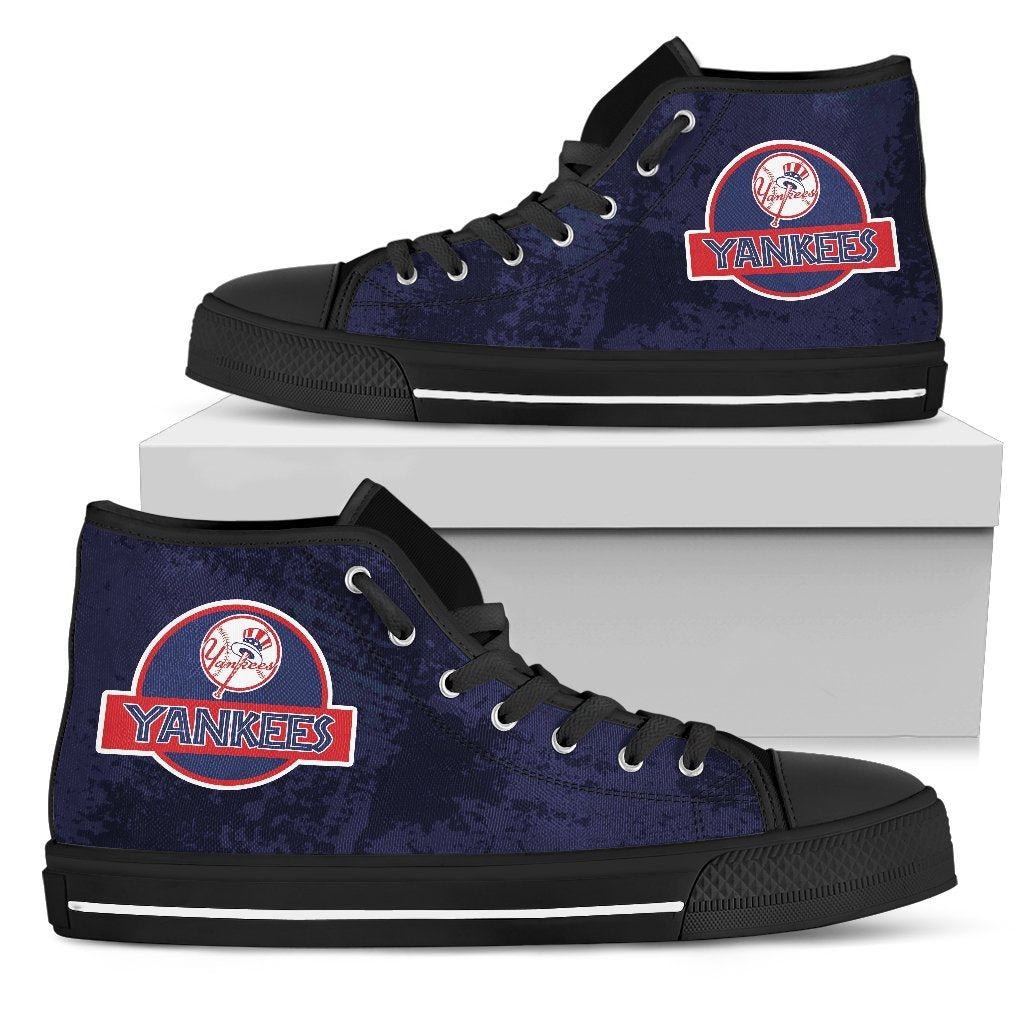 Cute Jurassic Park New York Yankees High Top Shoes