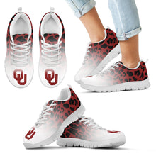 Load image into Gallery viewer, Leopard Pattern Awesome Oklahoma Sooners Sneakers