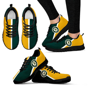 Dynamic Aparted Colours Beautiful Logo Oakland Athletics Sneakers