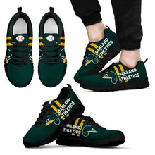 Load image into Gallery viewer, Vertical Two Line Mixed Helmet Oakland Athletics Sneakers
