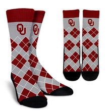 Load image into Gallery viewer, Gorgeous Oklahoma Sooners Argyle Socks