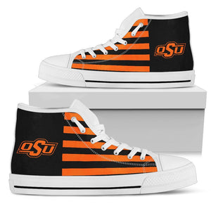 American Flag Oklahoma State Cowboys High Top Shoes